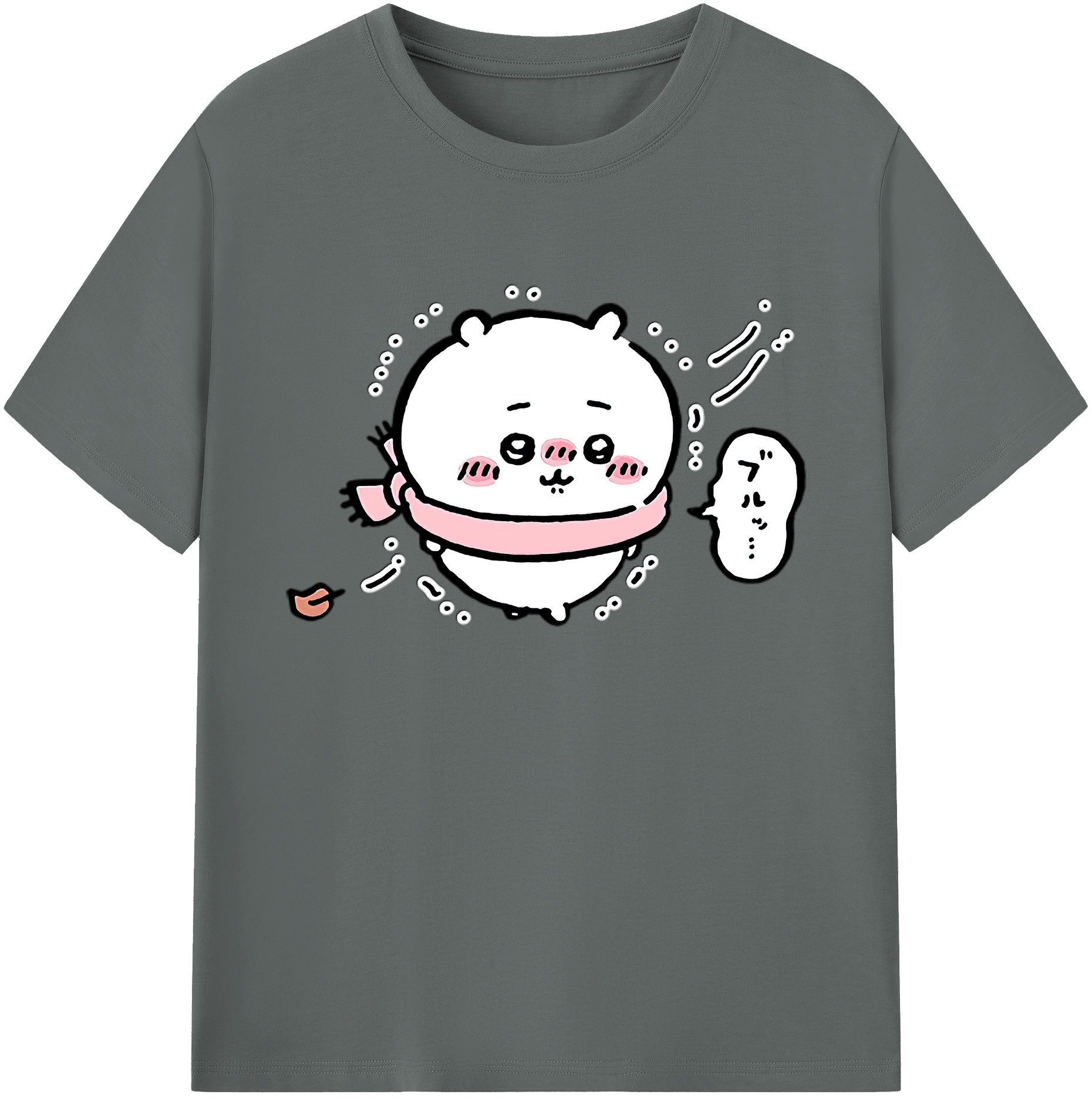 （画像用） ちいかわ ちいかわ Chii-kawa chiikawa 綿100％ メンズ半袖Tシャツ｜肌触りやわらか＆通気性